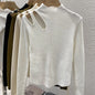 Women's Ribbed Hollow-Out Turtleneck Sweater
