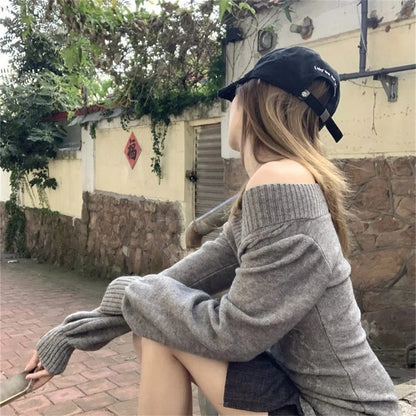 Women's Vintage V-Neck Slim Fit Knit Sweater