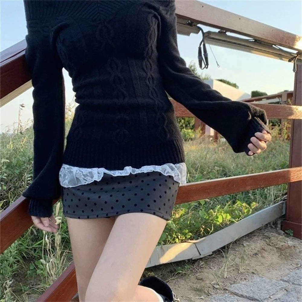 Women's Vintage V-Neck Slim Fit Knit Sweater