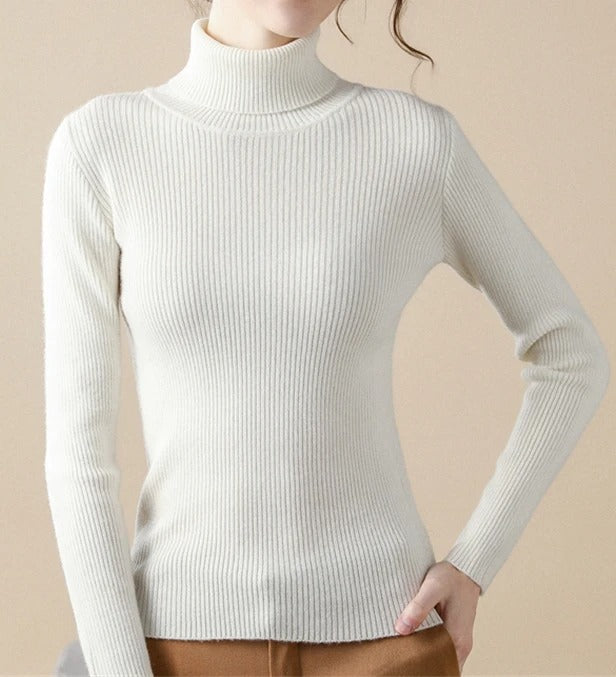 Women's Soft Knit Turtleneck Pullover Sweater