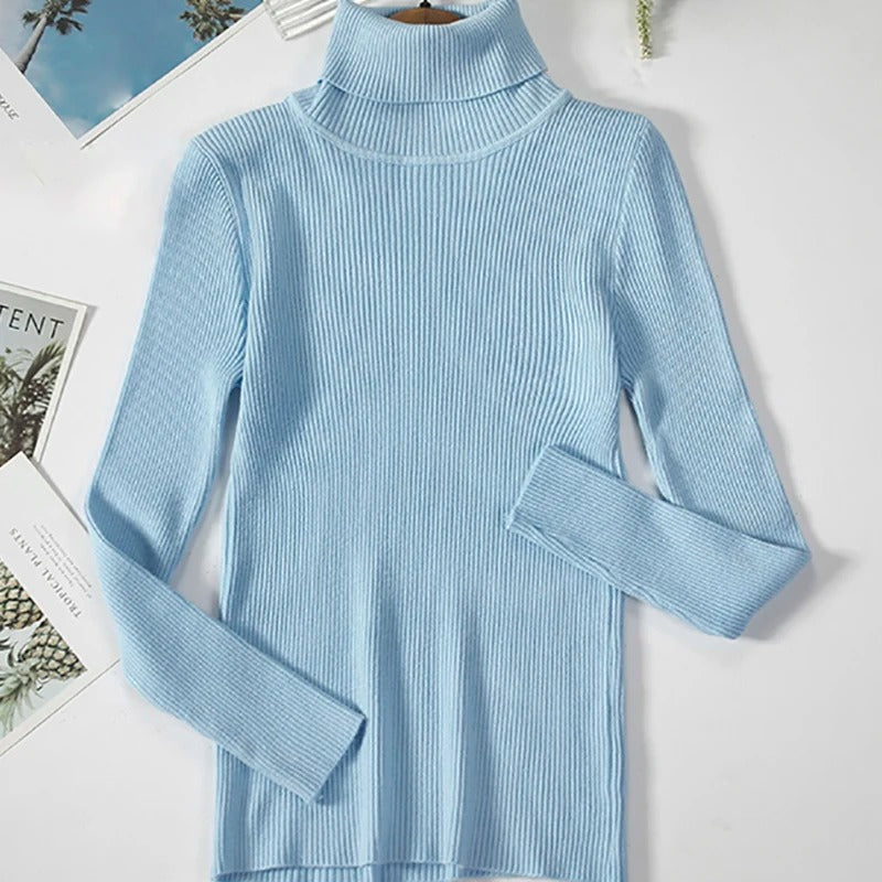 Women's Soft Knit Turtleneck Pullover Sweater