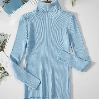 Women's Soft Knit Turtleneck Pullover Sweater